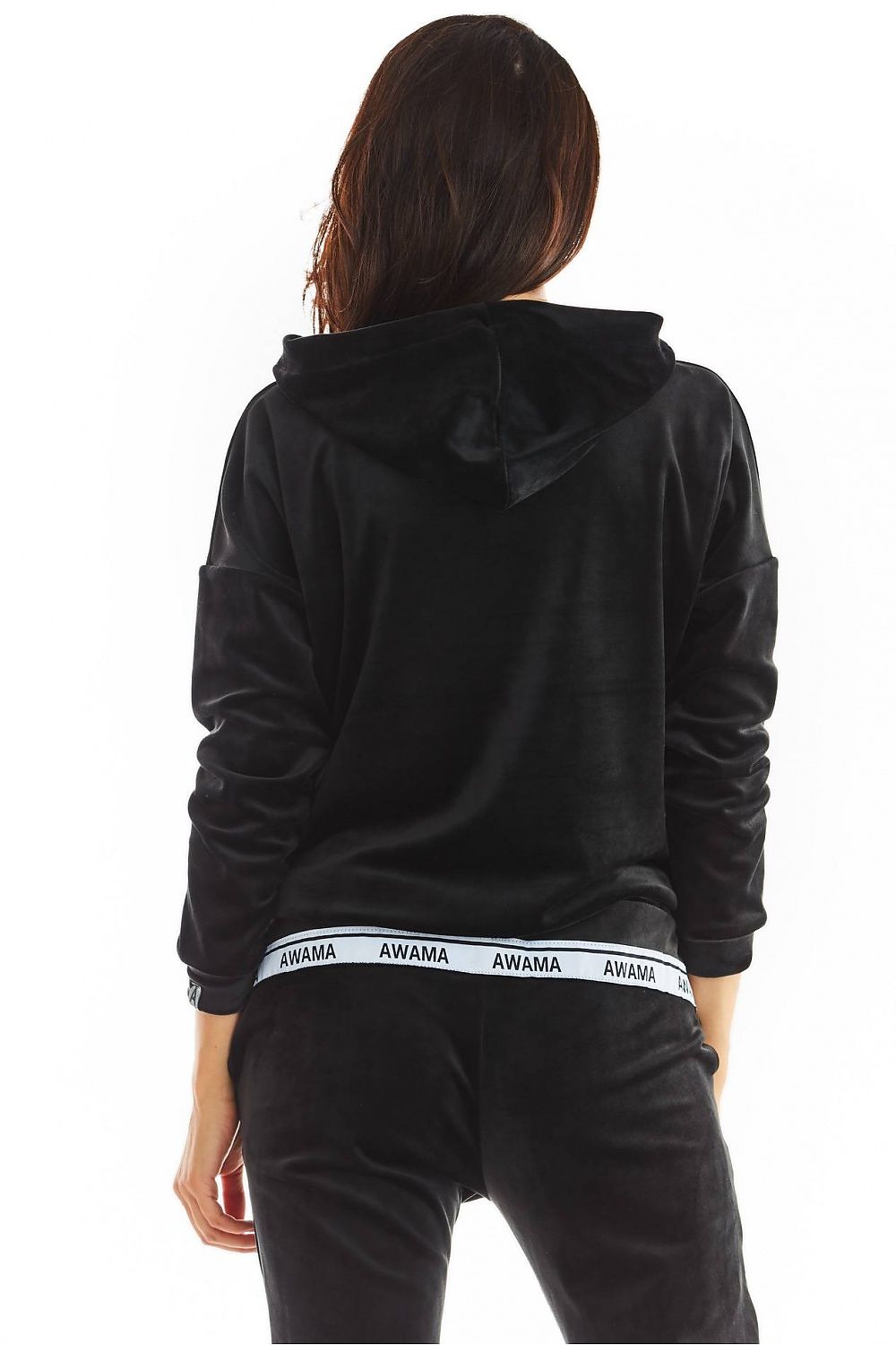   Bluza Damska Model A371 Black Welur - awama 