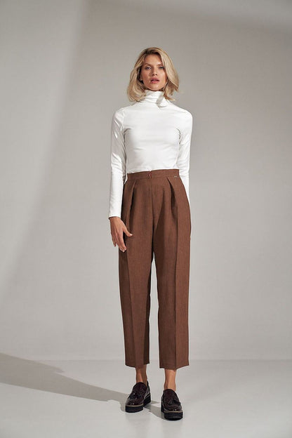  Spodnie Damskie Model M720 Brown - Figl 