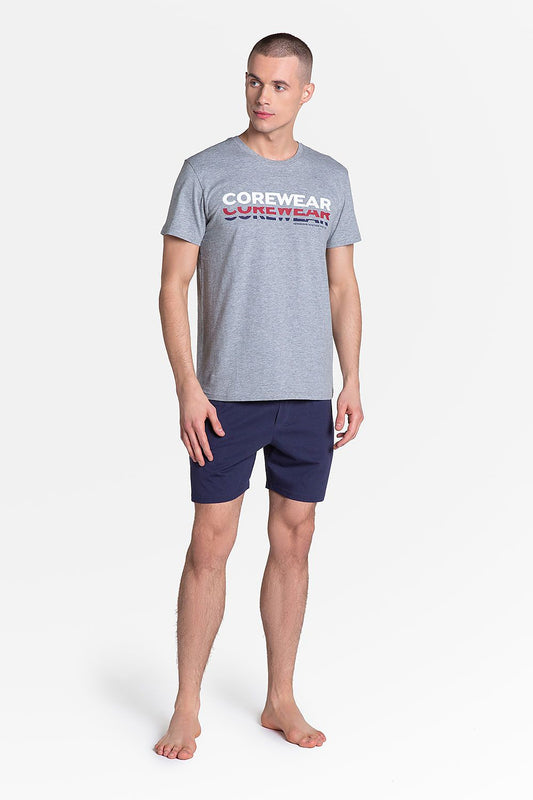   Piżama Męska Model Lark 38870-90X Grey/Navy - Henderson 
