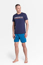   Piżama Męska Model Lark 38870-59X Navy/Blue - Henderson 