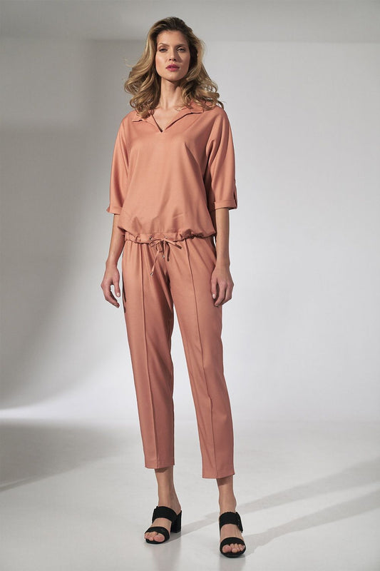  Spodnie Damskie Model M743 Orange - Figl 