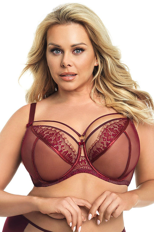  Biustonosz Soft Model Paradise K496 Bordo - Gorsenia Lingerie 