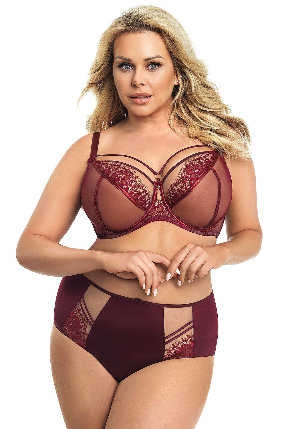  Biustonosz Soft Model Paradise K496 Bordo - Gorsenia Lingerie 