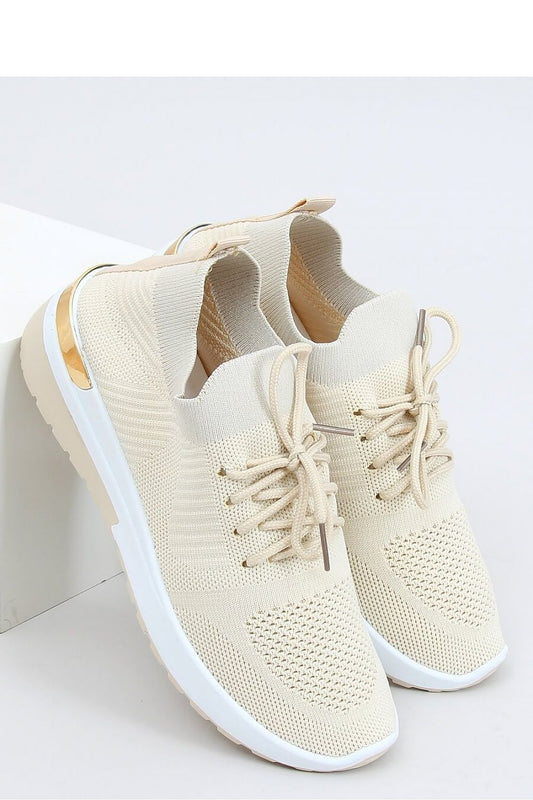  BUTY SPORTOWE SKARPETKOWE BEŻOWE G-363 BEIGE - Inello 