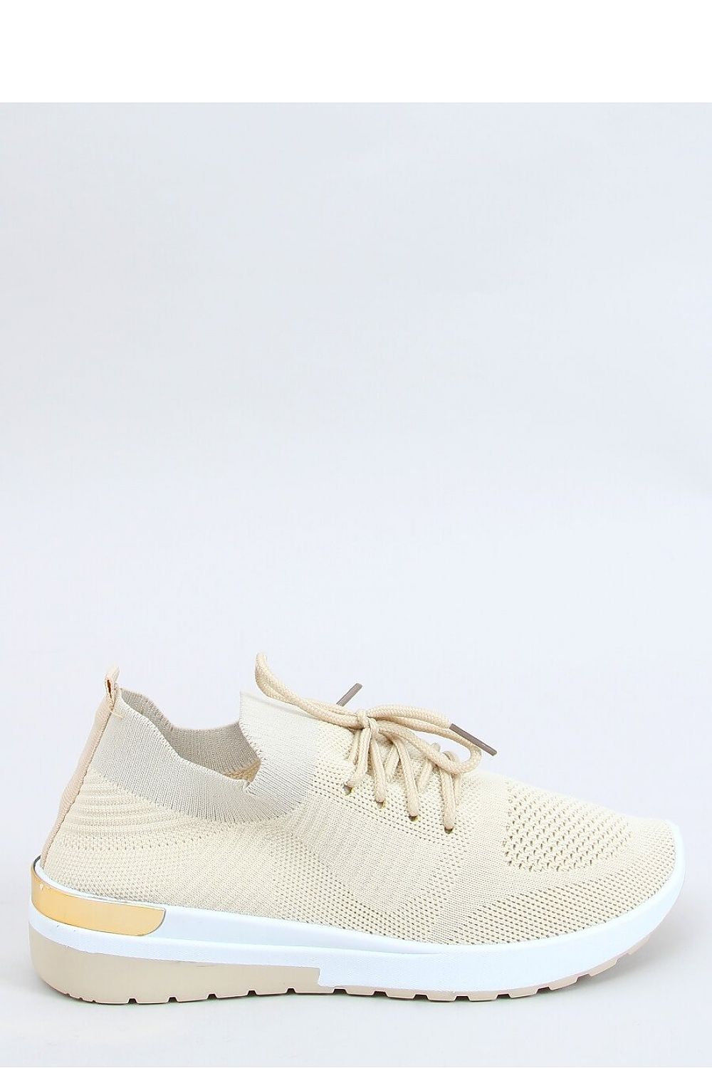   BUTY SPORTOWE SKARPETKOWE BEŻOWE G-363 BEIGE - Inello 