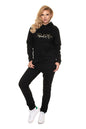  Spodnie Dres Damski Model 0196 Black - PeeKaBoo 