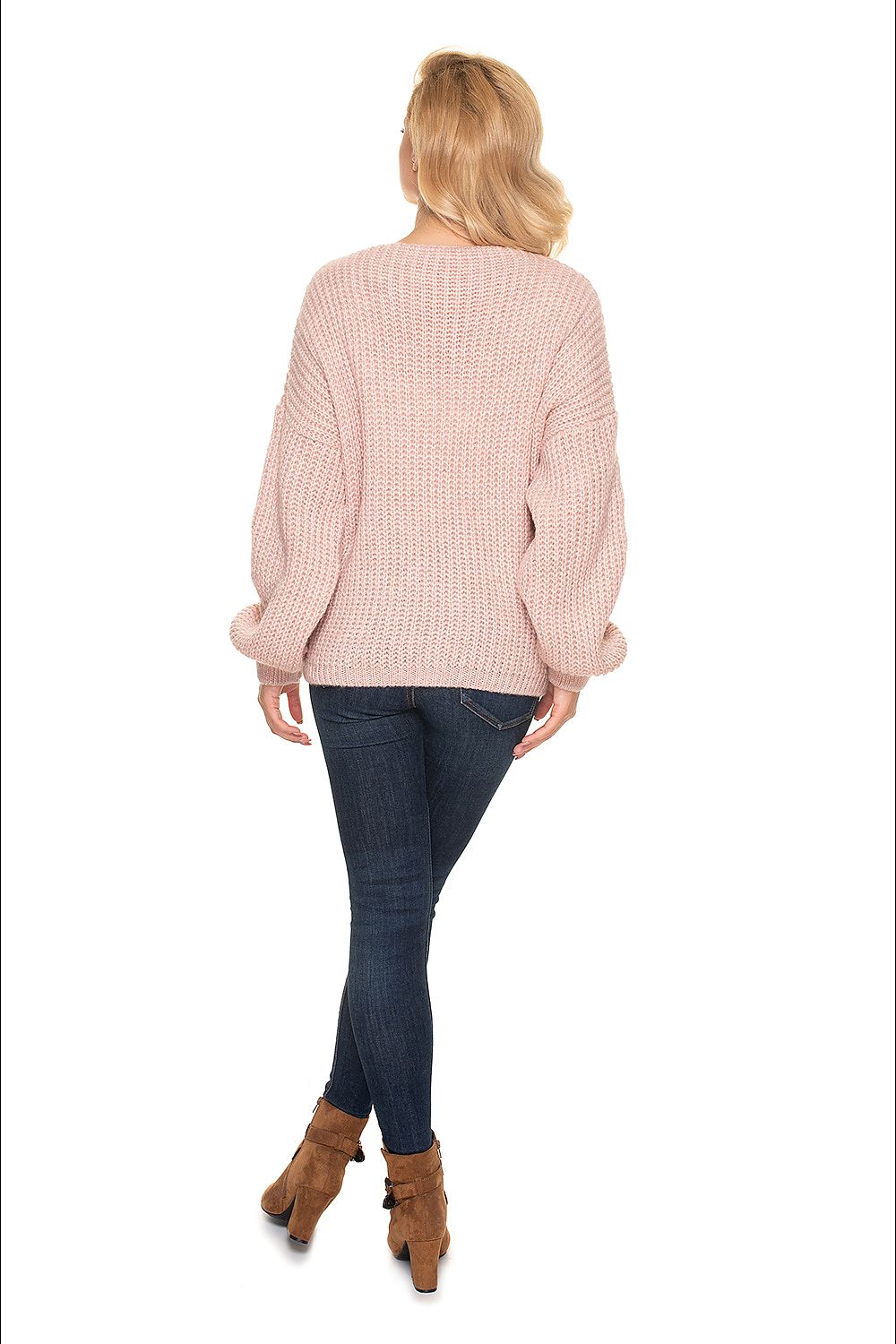  Sweter Kardigan Model 30077 Blady Róż - PeeKaBoo 