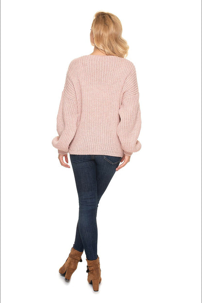  Sweter Kardigan Model 30077 Blady Róż - PeeKaBoo 