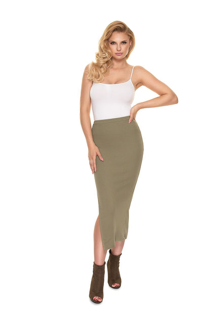  Spódnica Model 1715 Khaki - PeeKaBoo 