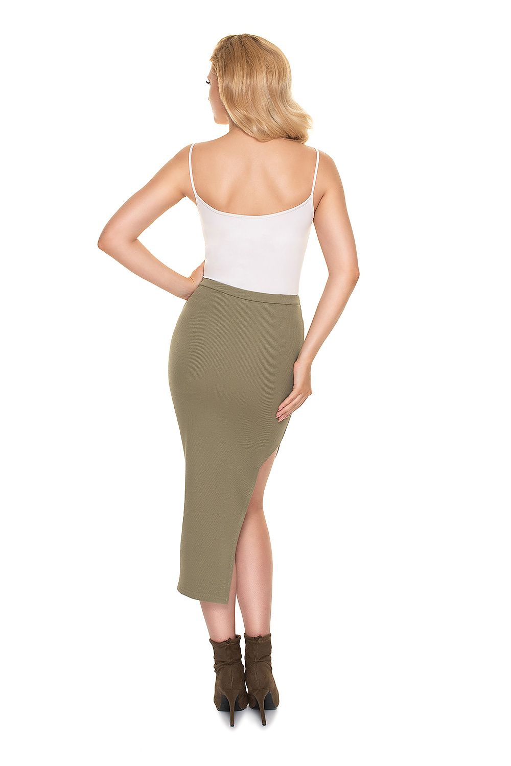  Spódnica Model 1715 Khaki - PeeKaBoo 