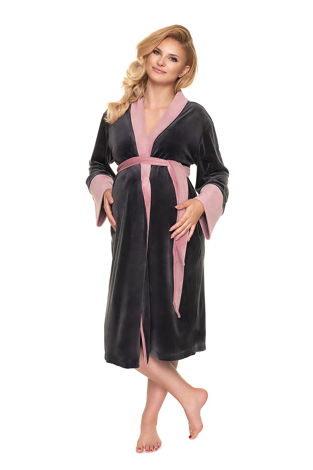  Szlafrok Model 0201 Grafit - PeeKaBoo 