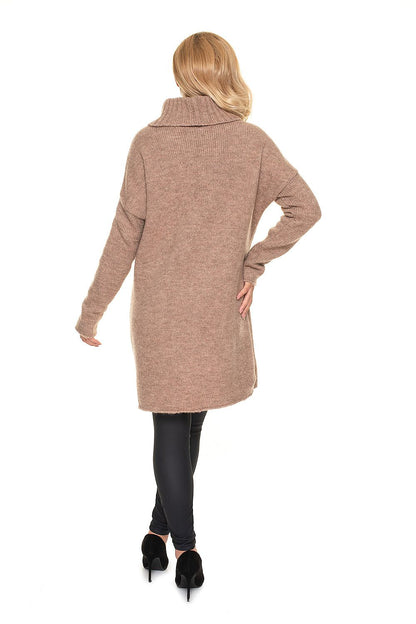   Sweter Ciążowy Model 30078 Cappuccino - PeeKaBoo 