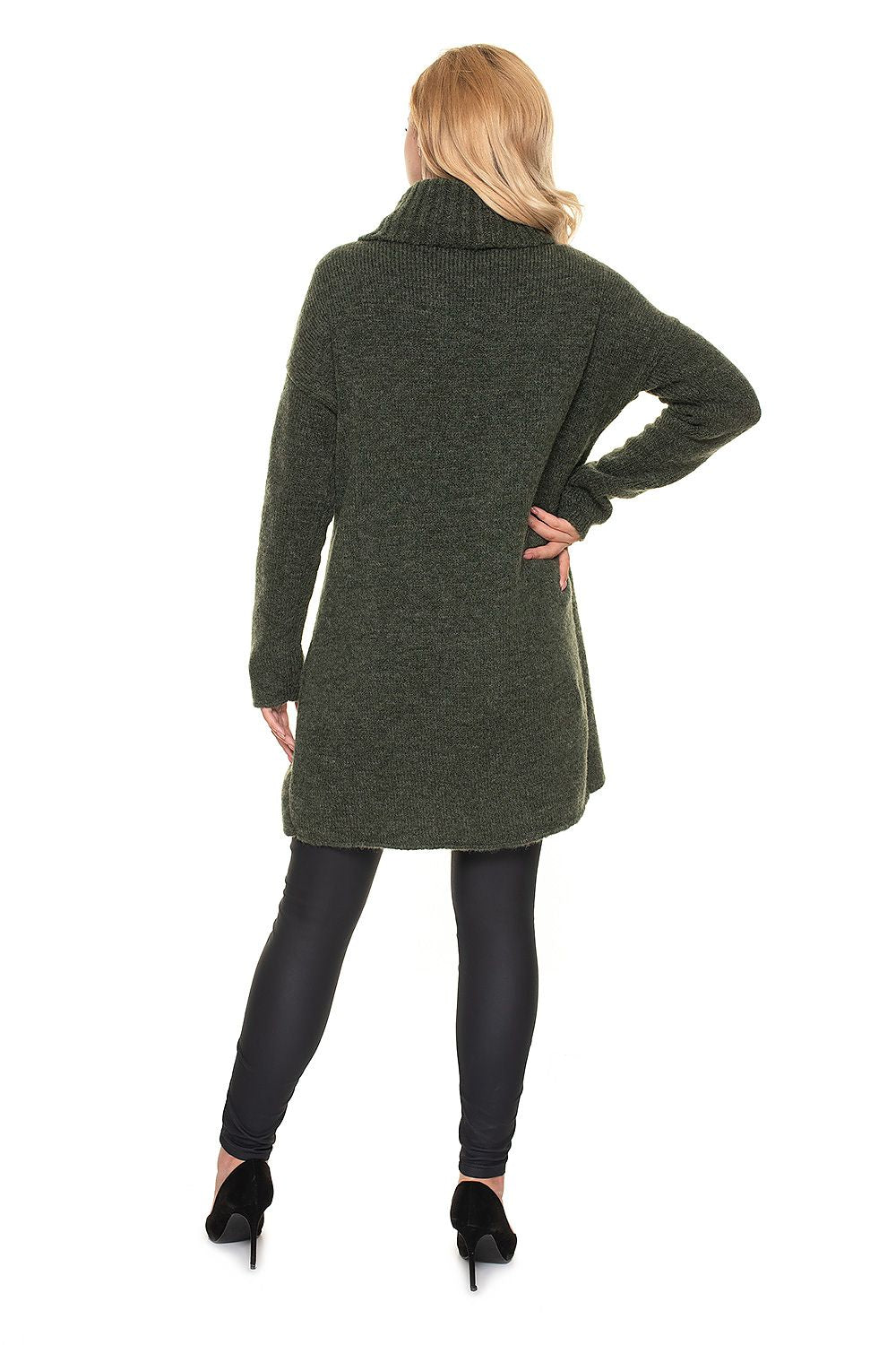   Sweter Ciążowy Model 30078 Khaki - PeeKaBoo 