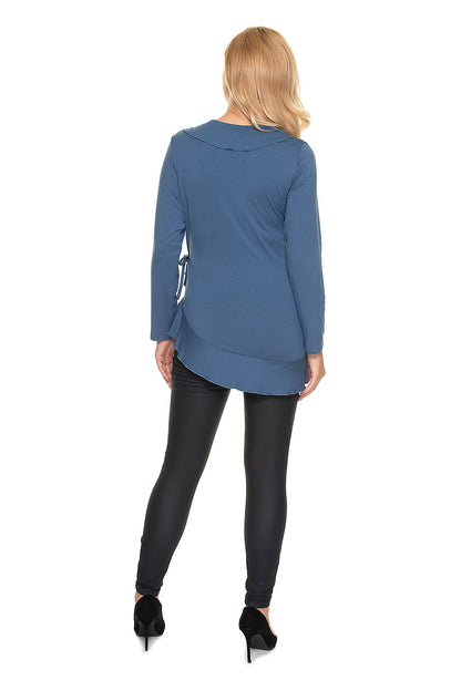   Bluzka Ciążowa Model 0185 Blue - PeeKaBoo 