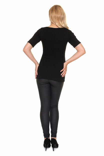   Bluzka Ciążowa Model 1717 Black - PeeKaBoo 