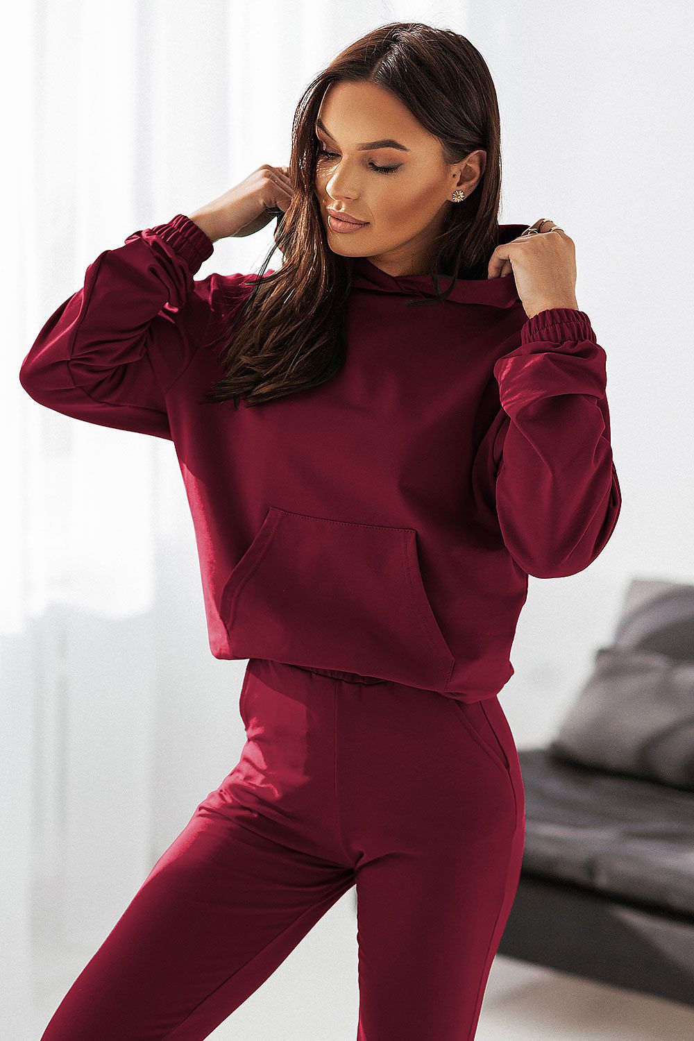  Spodnie Komplet Model Bibi D8 Bordo - IVON 