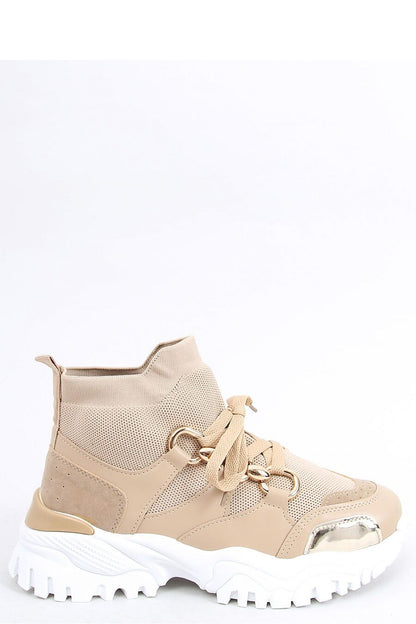   Buty sportowe za kostkę skarpetkowe PETRA KHAKI - Inello 