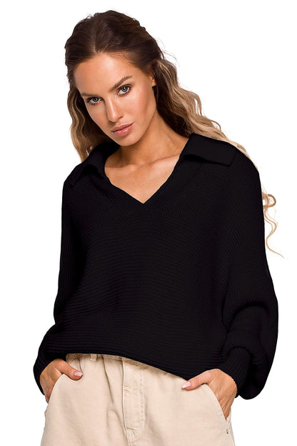   Sweter Damski Model MOE687 Black - Moe 