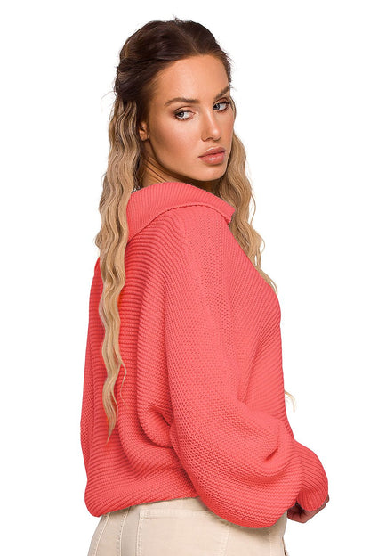   Sweter Damski Model MOE687 Brzoskwinia - Moe 
