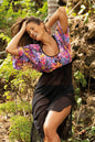  Sukienka Plażow Tunika Model Vivijen M-651 Violet/Black - Marko 