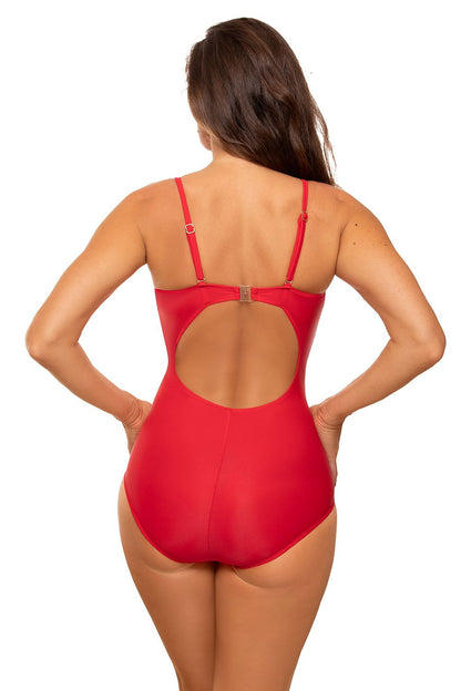  Jednoczęściowy strój kąpielowy Kostium kąpielowy Model Farada M-660 Red - Marko 