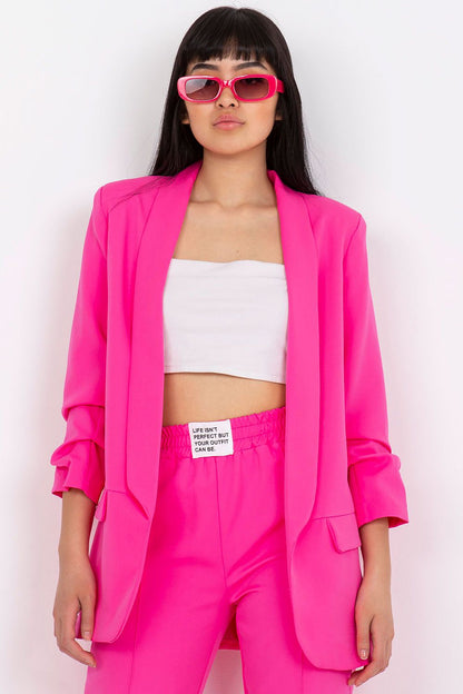   Marynarka Model DHJ-MA-7684.15P Fluo Pink - Italy Moda 