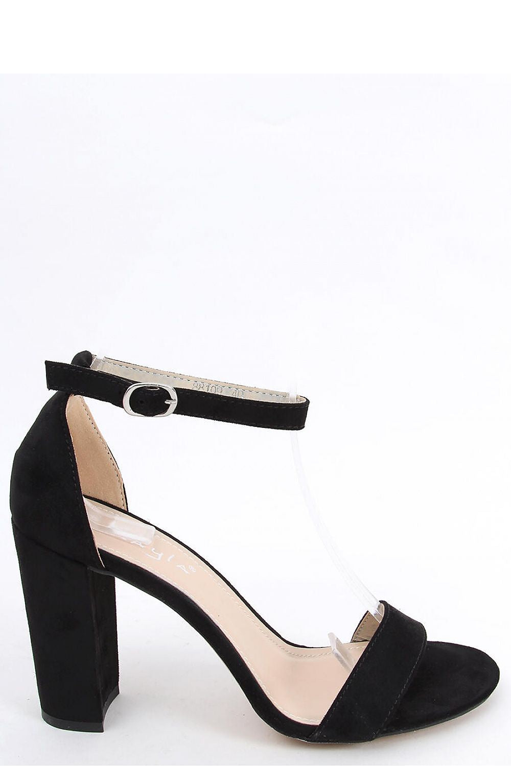  Sandałki na obcasie ARIEL BLACK SUEDE - Inello 