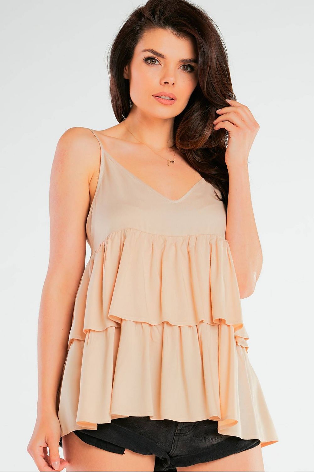   Bluzka Model A432 Beige - awama 