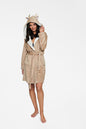  Szlafrok Damski Model Hokky 40136-84X Dark Beige - Henderson 