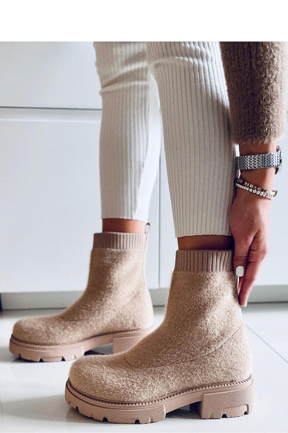   Botki skarpetkowe ROANNA KHAKI - Inello 