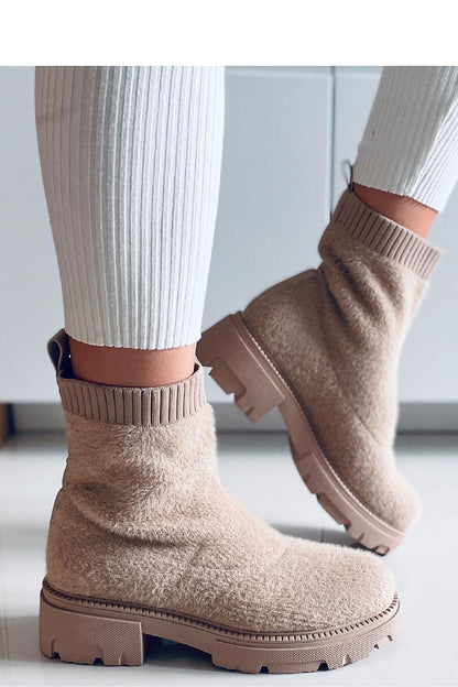   Botki skarpetkowe ROANNA KHAKI - Inello 