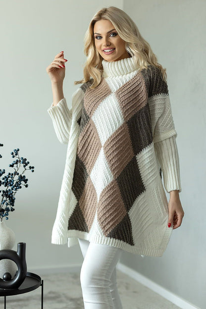   Sweter Damski Model 30088 Cream - PeeKaBoo 