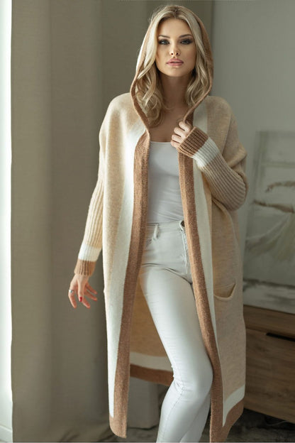  Sweter Kardigan Model 30085 Cream - PeeKaBoo 