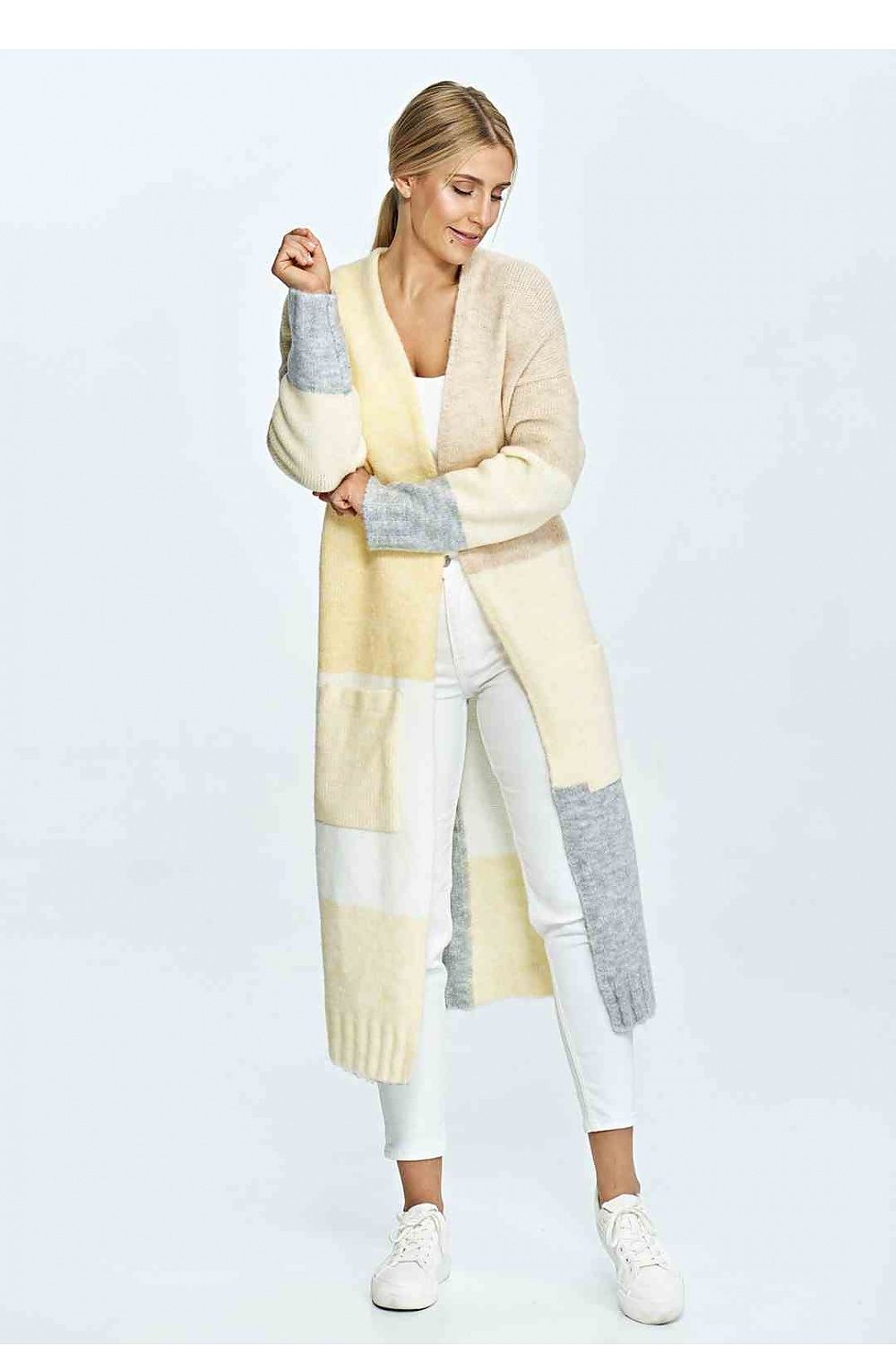  Sweter Kardigan Model M896 Yellow/Beige - Figl 