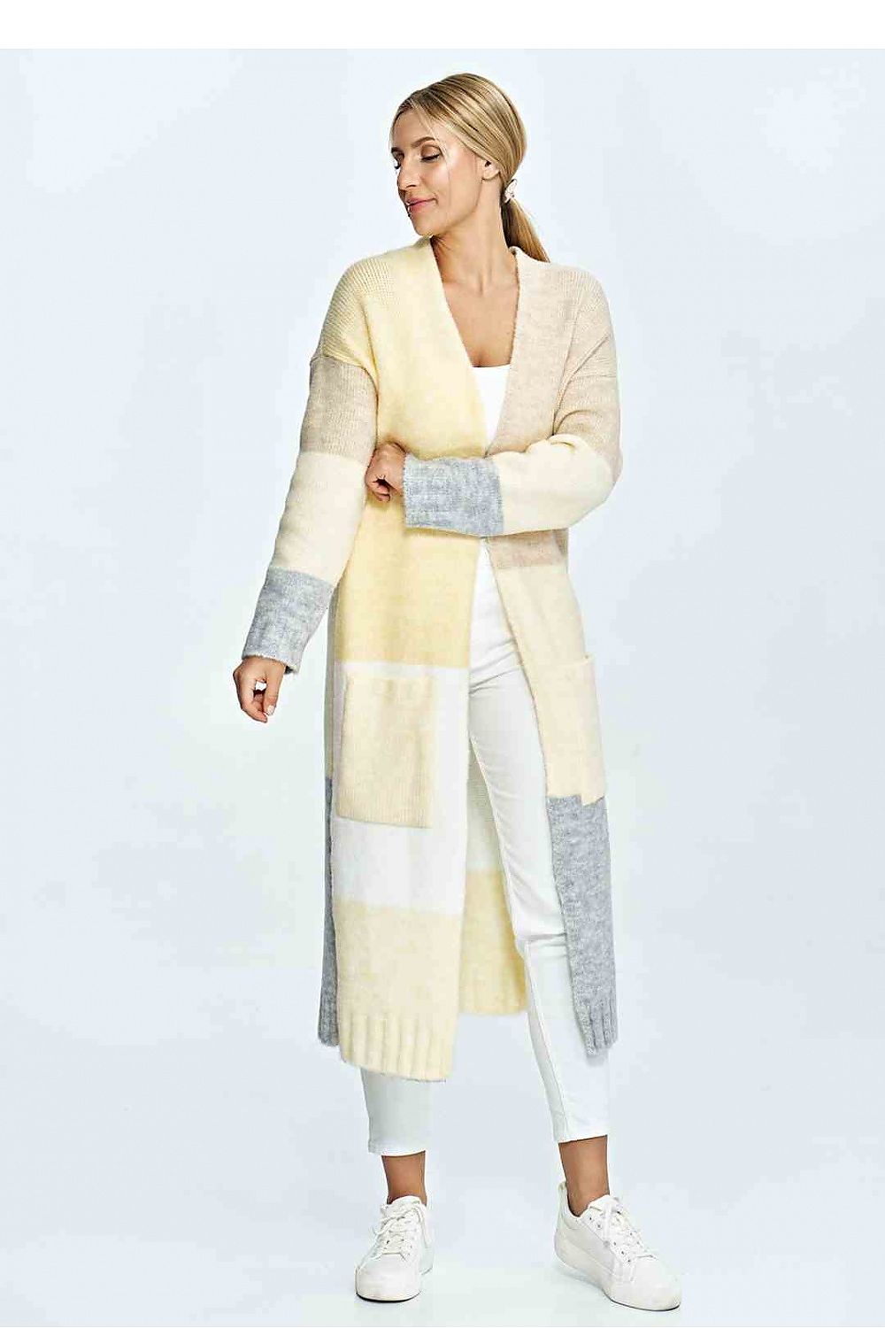  Sweter Kardigan Model M896 Yellow/Beige - Figl 