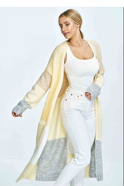  Sweter Kardigan Model M896 Yellow/Beige - Figl 