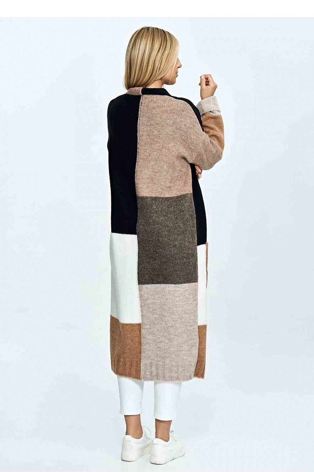  Sweter Kardigan Model M896 Black/Brown - Figl 
