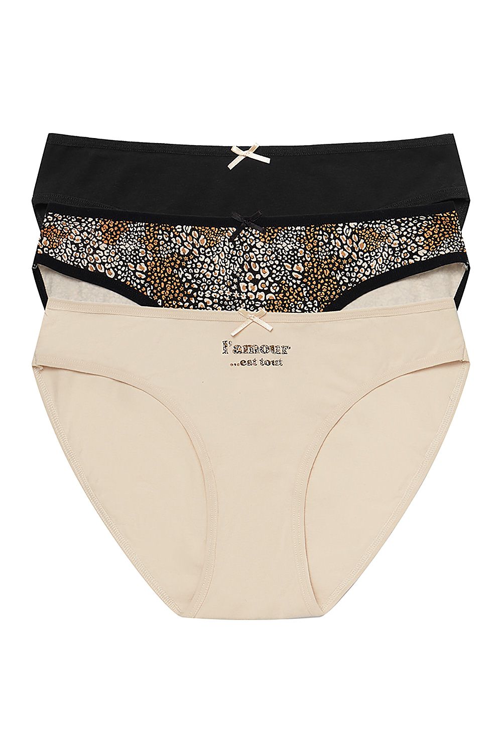  Komplet Figi Model Mimi 36508 K046 3pack Beige/Black - Henderson 