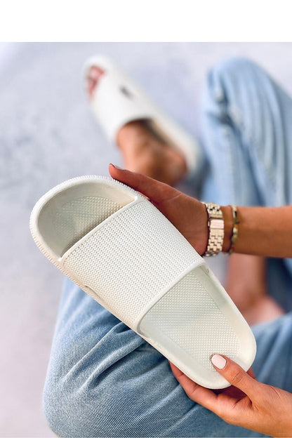  Sandał Klapki poduszkowe YANG WHITE - Inello 