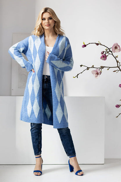  Sweter Kardigan Model 30092 Blue - PeeKaBoo 