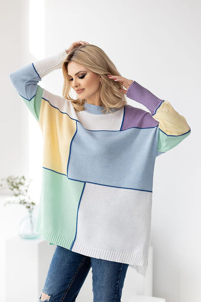   Sweter Damski Model 30089 Błękit - PeeKaBoo 