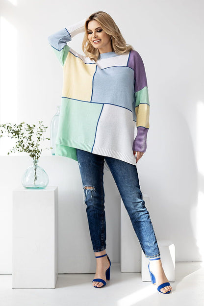   Sweter Damski Model 30089 Błękit - PeeKaBoo 