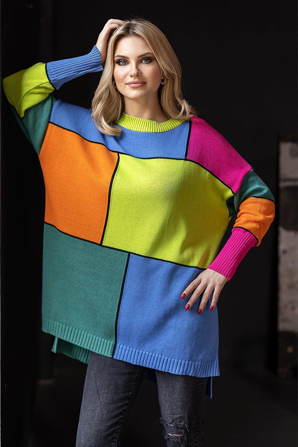   Sweter Damski Model 30089 Limonka - PeeKaBoo 
