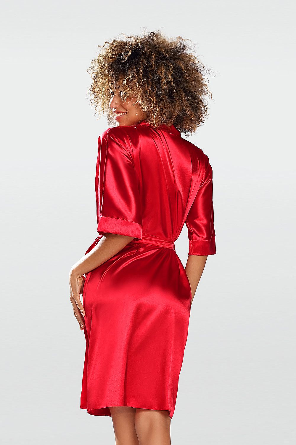  Szlafrok Peniuar Model Nable 100 Red - DKaren 