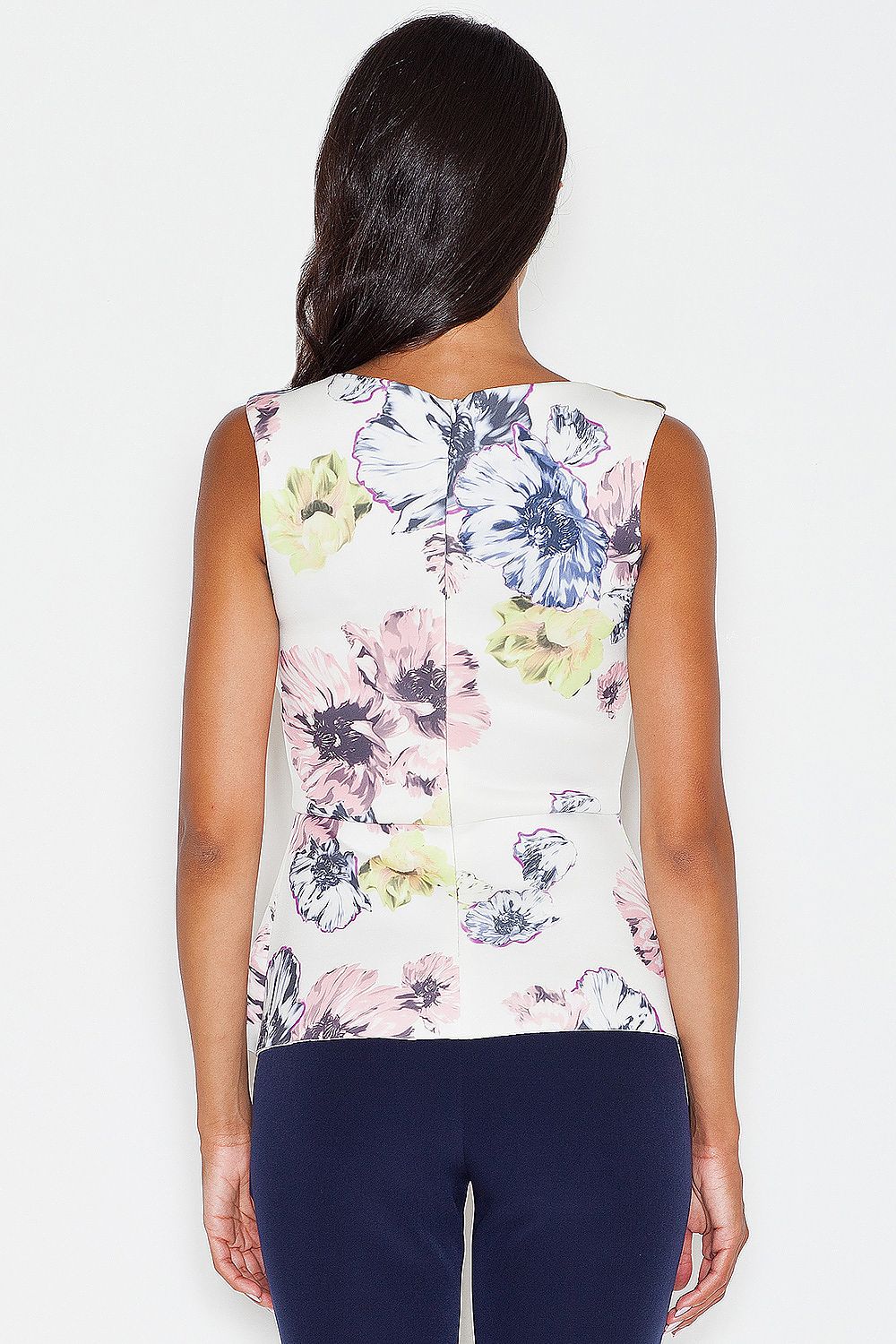   Bluzka Model 382 Ecru/Flowers - Figl 