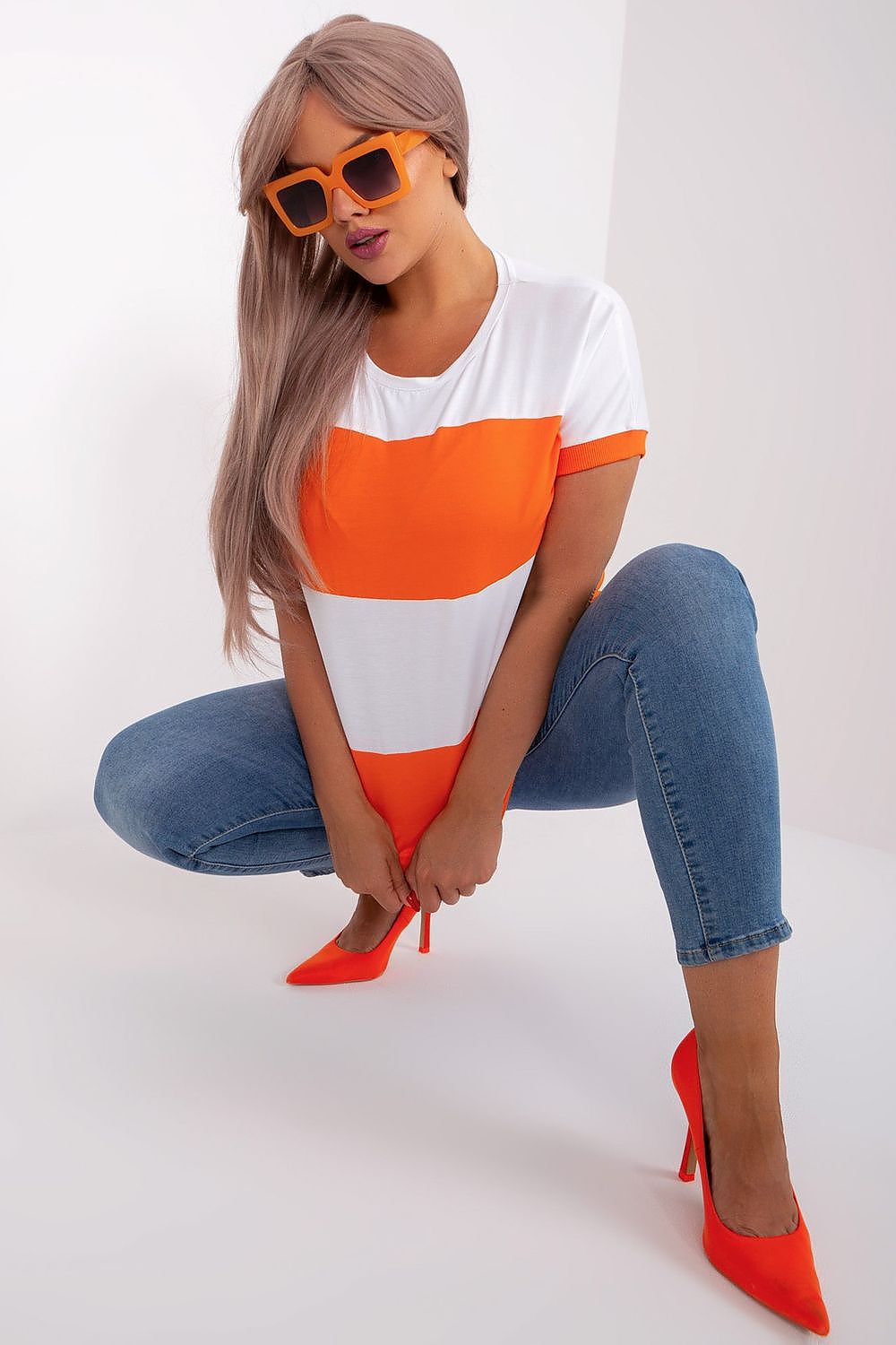   Bluzka Model RV-BZ-8640-1.92P Orange - Relevance 