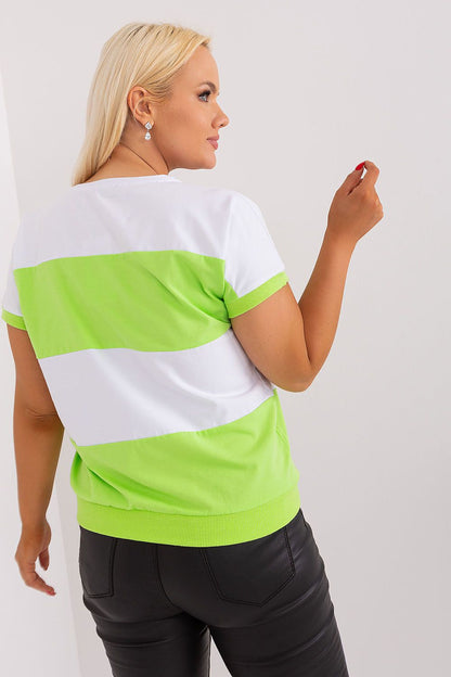   Bluzka Model RV-BZ-8640-1.92P WHite/Green - Relevance 