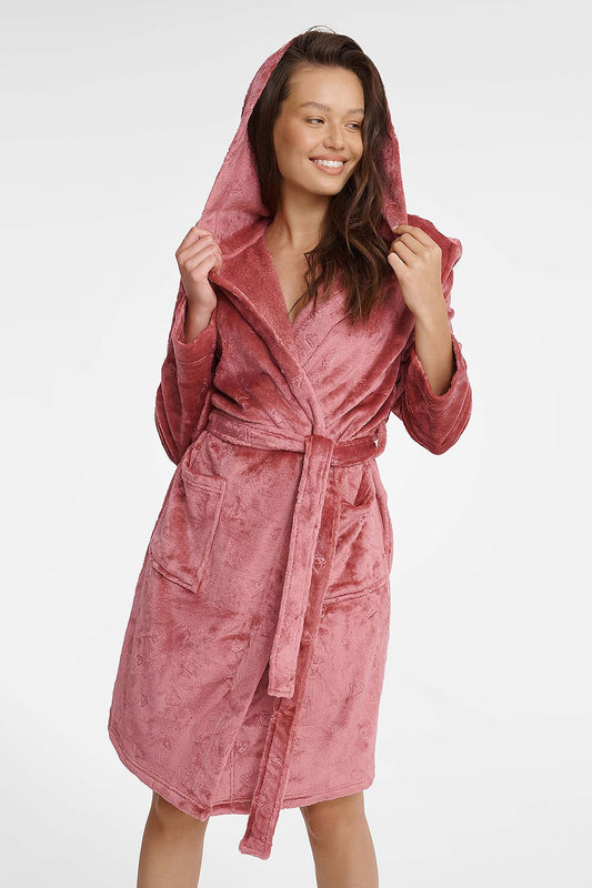  Szlafrok Damski Model Glossy 41066-39X Pink - Henderson 
