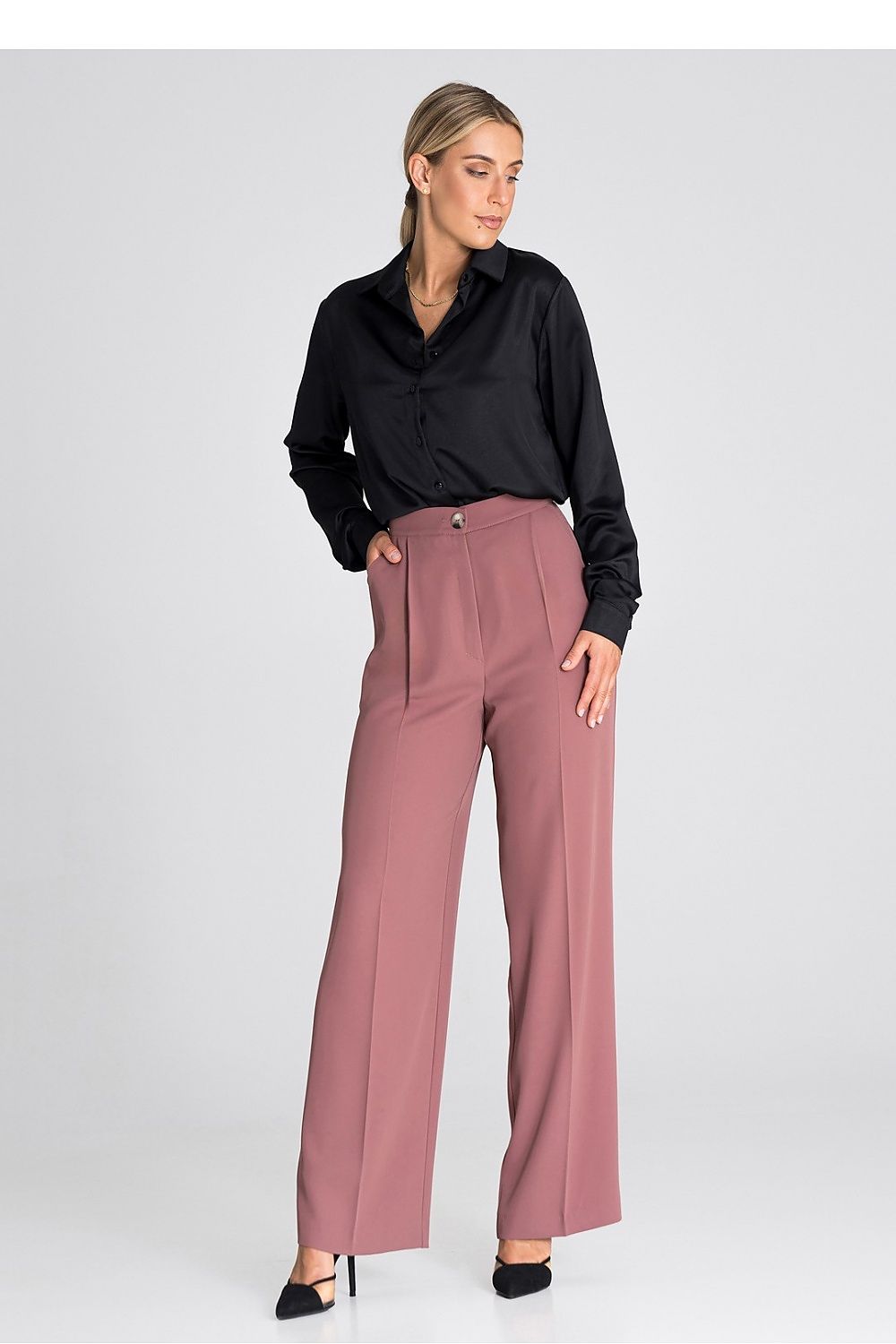   Spodnie Damskie Model M949 Dark Pink - Figl 