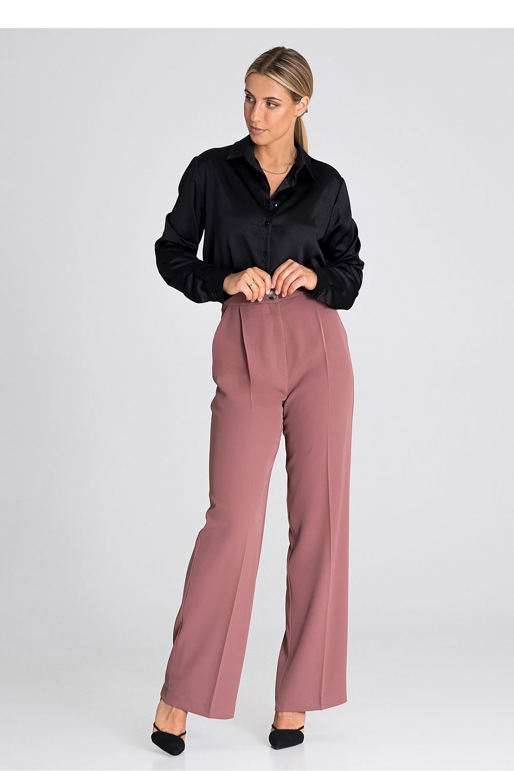   Spodnie Damskie Model M949 Dark Pink - Figl 